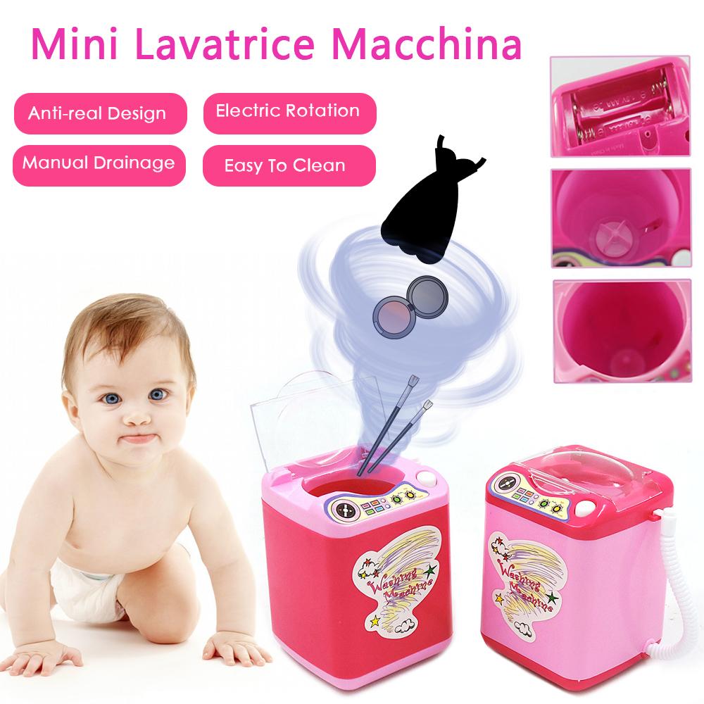 Washing Machine Toy Mini Electric Makeup Brush Cleaner Automatic Cleaning Washing Machine Play Home Toy Coffee Mixer