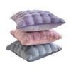 Pernă decorativă pătrată Nordic din blană artificială de iepure – Husă de pernă de lux culoare crem
