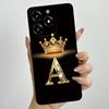 Kronenbuchstaben Handyhülle für OPPO Realme C61 4G 6,74" RMX3939 C 61 C63 Narzo N63 Hülle Quadratisch Flüssigsilikon Weiche Stoßfängerabdeckung
