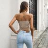 Summer Women Sexy Velvet Backless Camisole Lady Slim Solid Vest Crop Top