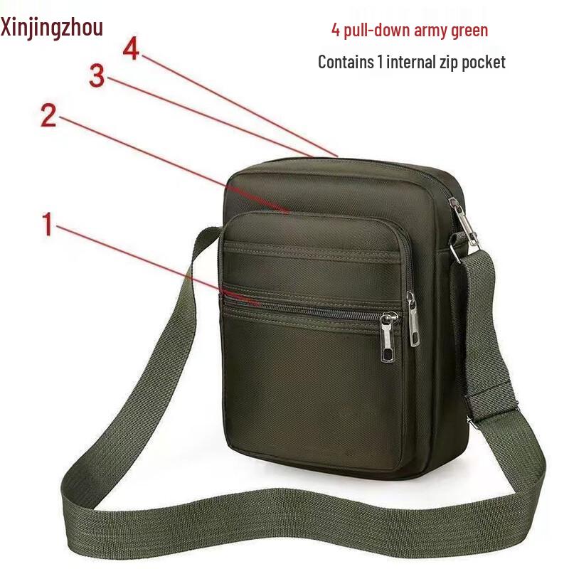 

Waterproof Multi-Zip Business Crossbody Bag