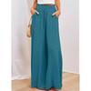 Loose Solid Color Elastic Waist Pants Loose Pure Color Elastic High Waist Pants