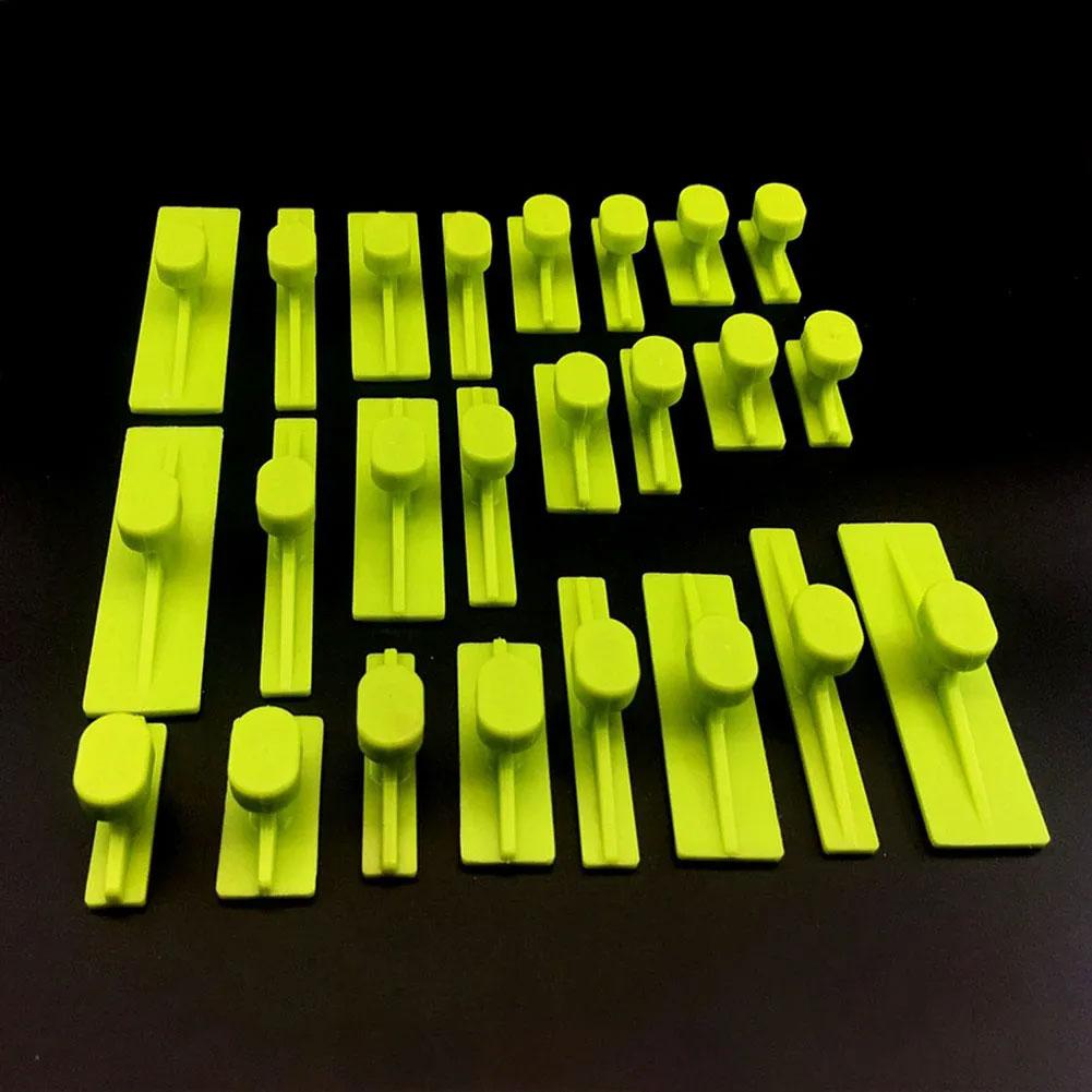 16/32pcs Paintless Car Body Dent Removal Pulling Tabs T Slide Hammer Metal Surface Automobile Dent Repair Tools