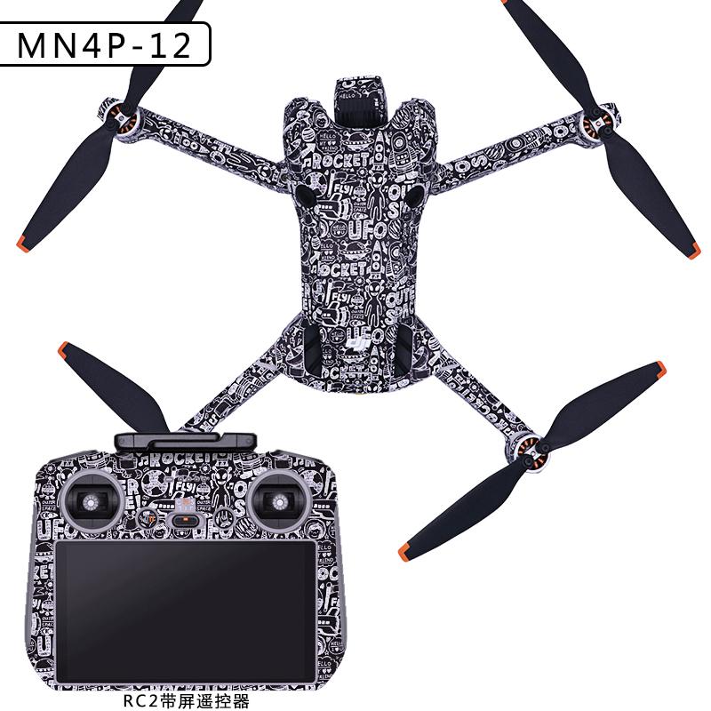 PVC Stickers For Mini 4 Pro Protective Film Waterproof Remote Decals Full Cover Skin For DJI Mini 4 Pro Drone Accessories