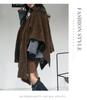 High-End Wool Knit Cape: Cozy Autumn/Winter Solid Color Shawl Coat