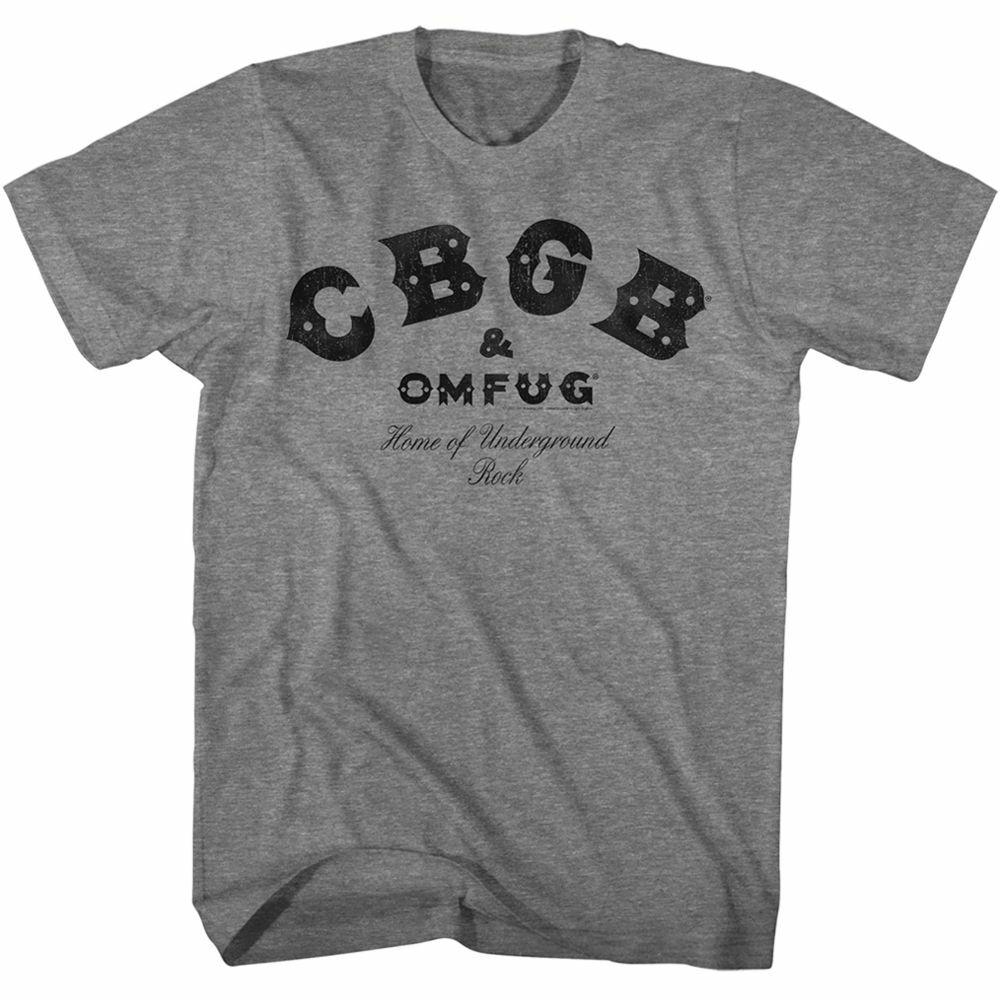 CBGB Logo Revisited Graphite Heather Adult T-Shirt S