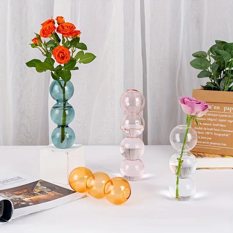 Exquisite Bubble Glass Vase Hydroponic Flowers Pot Elegance Chic Artistic Decoration for Home Decor Nordic Inspired Centerpiece