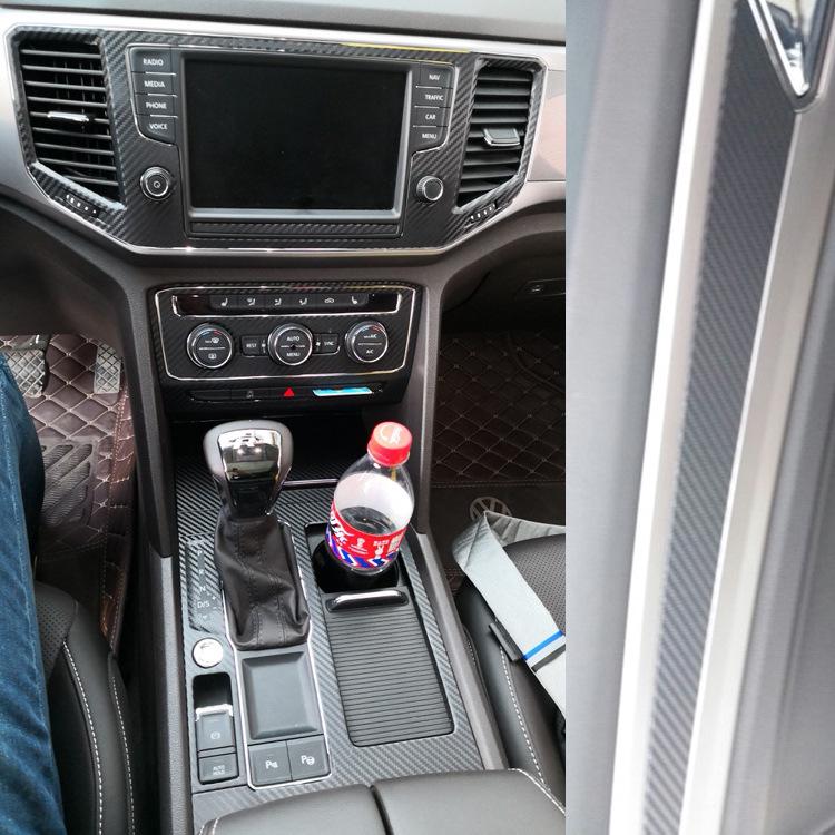 Carbon Fiber Interior Stickers for 2017-2020 Volkswagen Teramont Gear Shift Decor