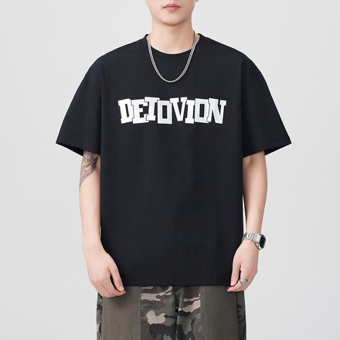 New Summer Printed Short-sleeved T-shirt for Men's Loose Japanese Casual T-shirt