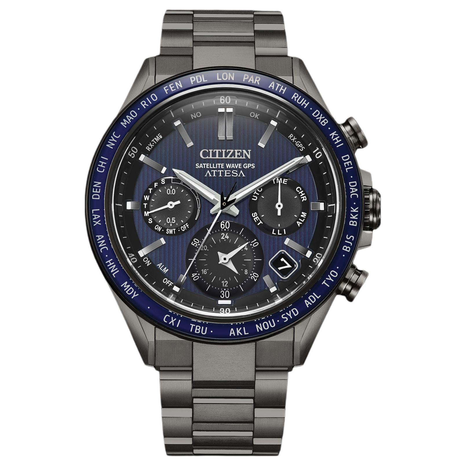 

CITIZEN Attesa 100m Waterproof Light Powered Quartz Movement Titanium Strap Watch Men s Watches CC4059-64L Blue Dial