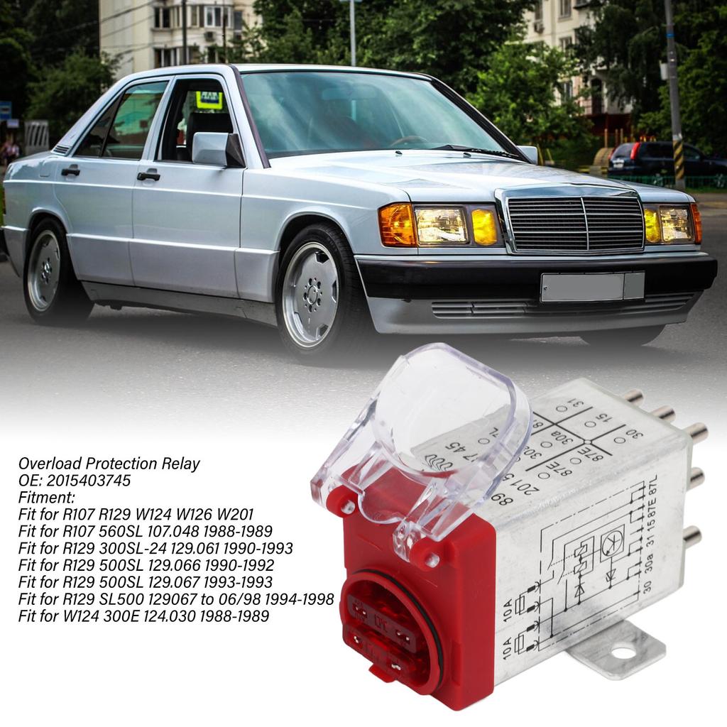 Relé ochrany proti přetížení Stabilní výkon Odolné proti opotřebení 2015403745 pro R107 R129 W124 W126 W201