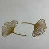 1pc Set of 2 Minimalist Ginkgo Leaves Metal Wall Decor, Floral Line Art, Natural Style for Bedroom, Home Accents, Scene Embellishments