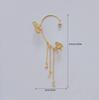 High-End Rhinestone Butterfly & Star Tassel Ear Cuff with Zirconia - No Piercing Required