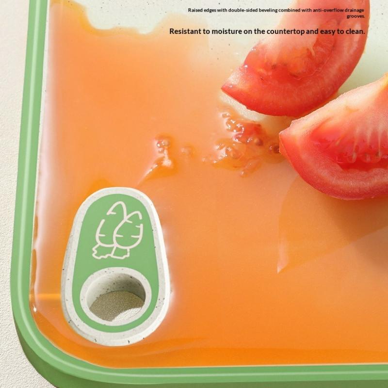 Double-Sided Antibacterial Cutting Board Anti-Mildew Anti-Slip Plastic Multi-Functional Fruit Sticky Board Home Kitchen Tool