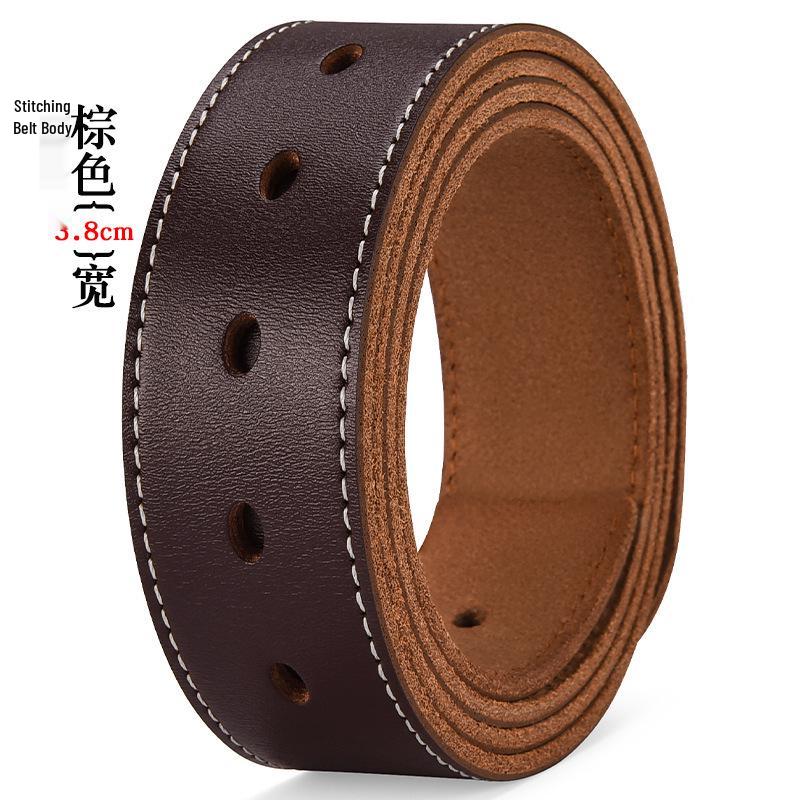 Herren Vintage Rindsleder Riemen Gürtel (Ohne Schnalle)
