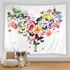 Cartoon girl wall hanging butterfly flower fashion art female tapestry home room bedroom beautiful decoration