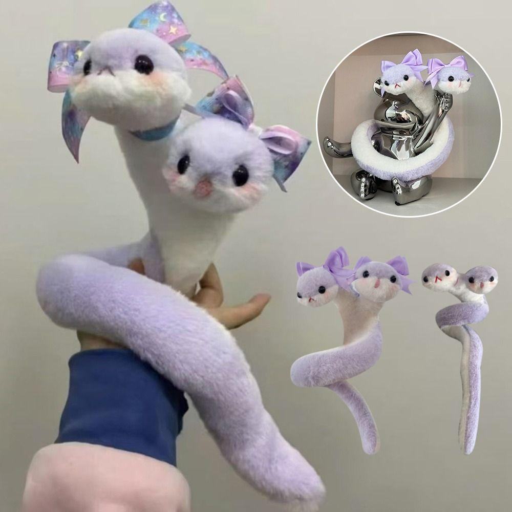 58cm Year of The Snake Plush Toy Wrap Around Arm Purple Snake Animal Doll  Children Gift