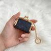 Portable Kiss Lock Coin Purse PU Leather Keychain Change Wallet  Valentine's Day