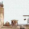 Heart Wallpaper White, Mint and Sea Blue 50x1000