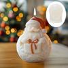 Santa Claus Drží Dárek Vonná Svíčka Silikonová Forma Úsměv Santa Claus Drží Dárkovou Krabici Vonné Pryskyřice Sádrové Formy Vánoční Dárek