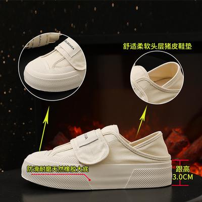 Canvas Bread Shoes 2025 Spring New Women's Velcro Two Wear Women's Shoes Platform Casual Shoes Versatile Shoes Children