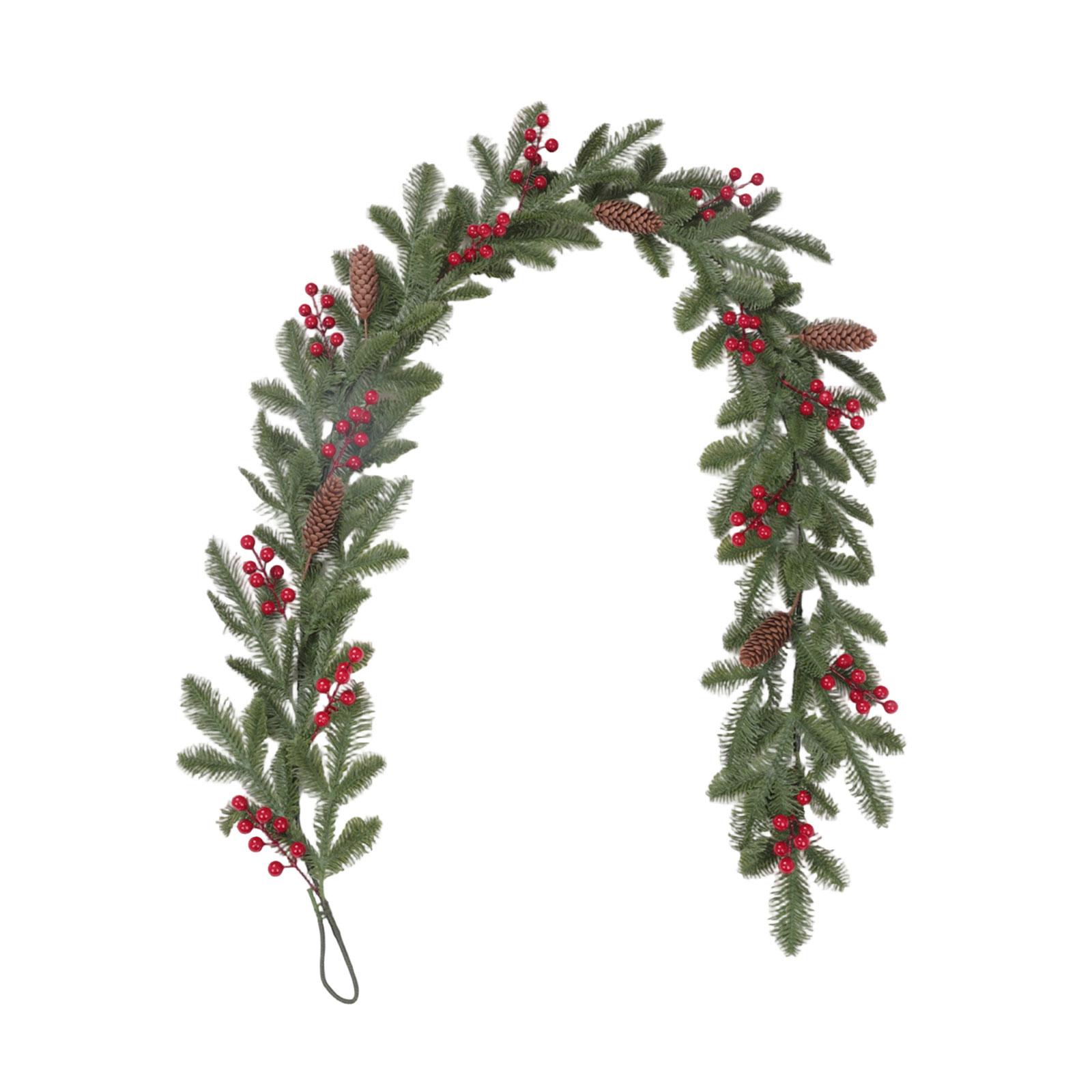 Christmas Decoration Soft Glue Leaves Simulation Door Hanging Simulation Rattan Wall Hanging