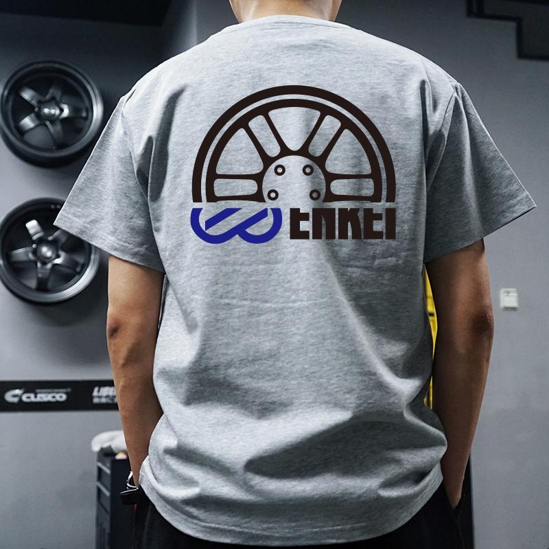 Japanese JDM Modified Car ENKEI Wheel Forged Spinning RPF1 Short-sleeved T-shirt Culture Shirt Motorcycle