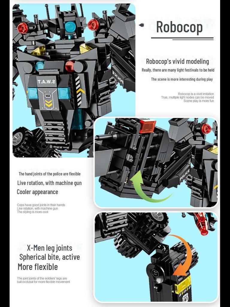 Lele Brothers 8577: Compatible Building Block Puzzle Car & Robot Toy for Kids