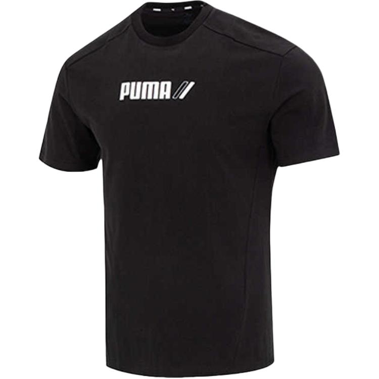 Puma Letter Breathable Casual Sports Short Sleeve T-Shirt Men Tops Black 846530-01