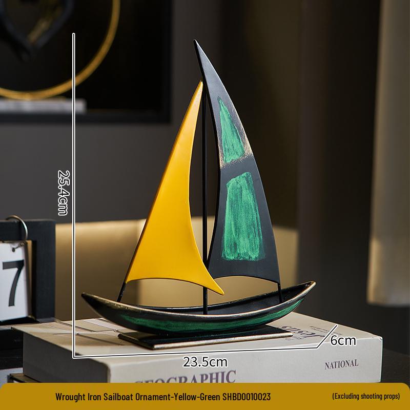 Smooth Sailing Sailboat Model: Luxury Decor for Living Room, TV Stand, or Office Table