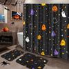 Ensembles de Salle de Bain Halloween avec Rideau de Douche et Tapis Accessoires, Ensembles de Rideaux de Douche Fantômes Amusants, Douche Trick Or Treat