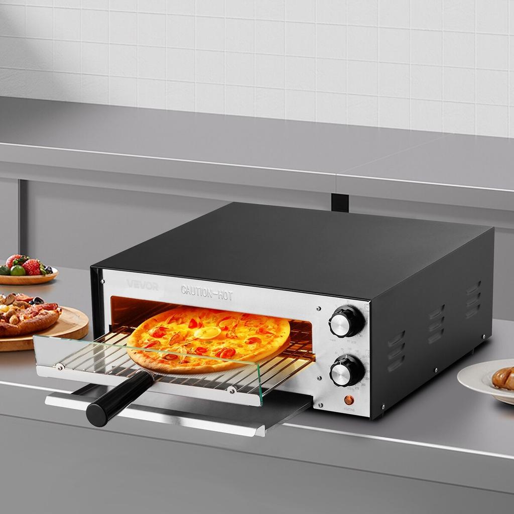 Four à pizza électrique de comptoir 12 pouces 1450W Température réglable 77 à 572°F