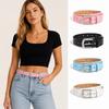 Adjustable Hollow Heart Belt Pin Buckle Decorative Waist Belt Casual PU Leather Belt  For Ladies