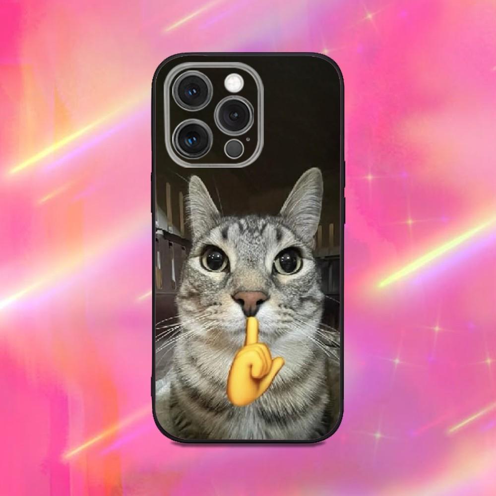 Funny Cute Cat Phone Case For iPhone 17 16 15 14 13 12 11 Pro Max Mini SE 7 8 Plus 17E Air Shockproof Non-Slip Soft Back Cover
