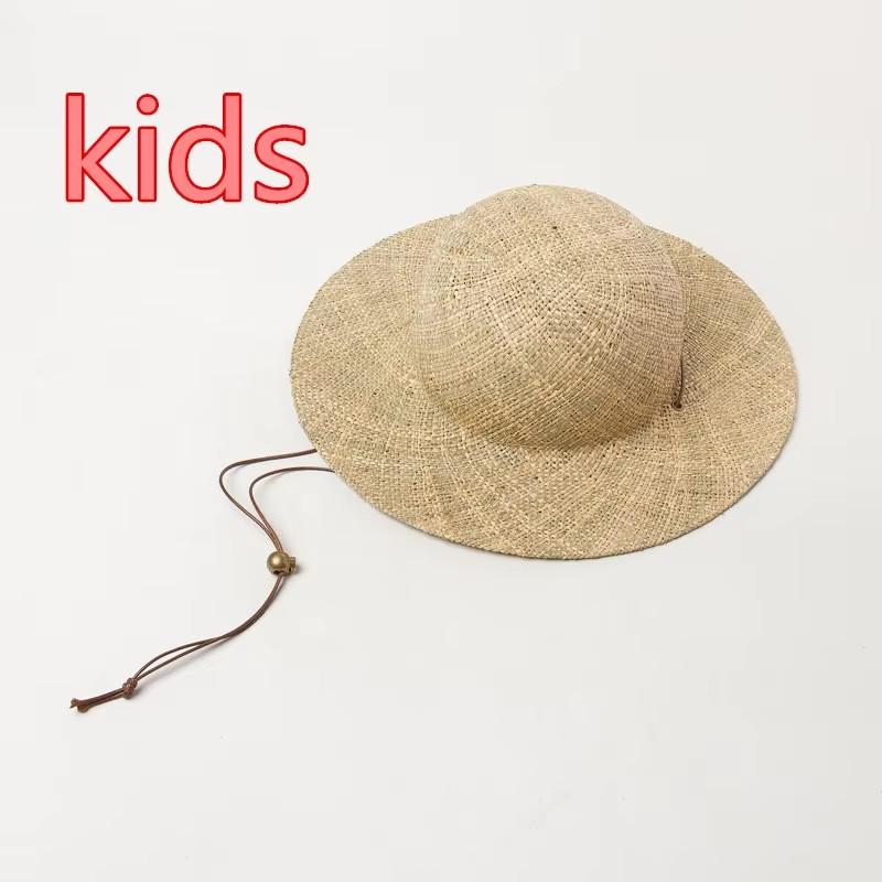 

202605-HH6027 INS CHIC SUMMER handmade natural grass holiday kids sun cap children leisure hat head size 52cm