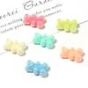 30Pcs 18×11mm Acrylic Beads Plated Colored Mini Bear Vertical Hole Loose Beads For DIY Craft Earrings Phone Chains Accessories