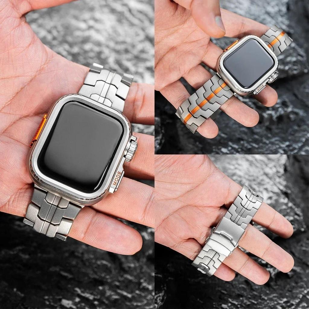 Lyxigt titanlegeringsarmband+metallfodral för Apple Watch Series 11 10 46mm 42mm Ultra 3/ 2 / 1 49mm 45mm 44mm 9 8 7 6 5 4 SE3/2/1
