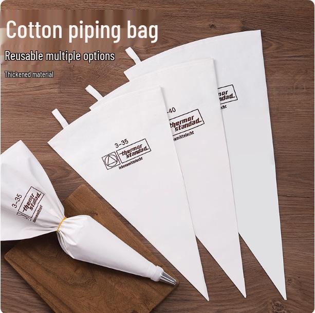 Reusable Large Cotton-Polyester Piping Bag for DIY Cake Decorating