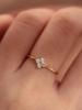 S925 Sterling Silver Four-Leaf Clover Diamond Ring - Light Luxury Design, Adjustable, Simple, and Fresh