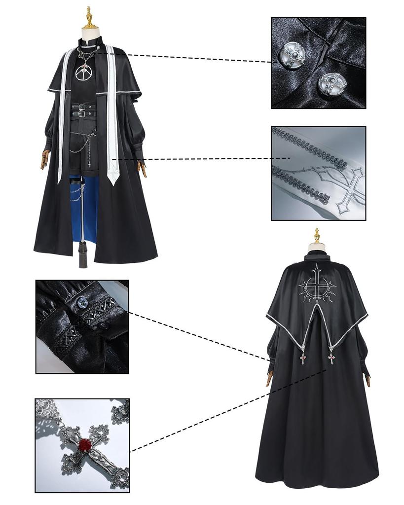 [Shin-Gi-Oh!] Wanderer Cosplay, Skirmisher with Wig, Priest Ver., Genshin Impact Cosplay Costume, Adult, for Cultural Festivals, Events, and Stage Per