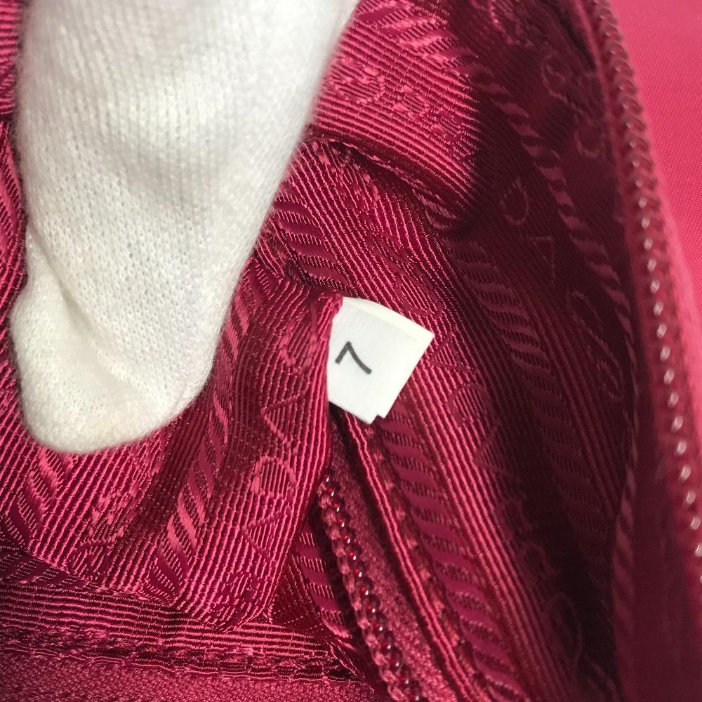 Prada Triangle Logo Triangle Logo Plate Crossbody Bag Shoulder Bag Nylon Pink