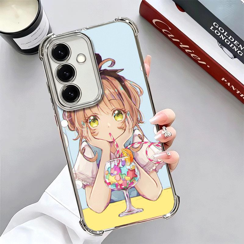 CardCaptor Sakura Anime Plating Phone Case For Samsung A17 A07 A37 A57 A16 A56 A15 A55 A14 A54 A13 A53 A26 A36 A25 A35 A24 A34 A