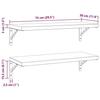 VidaXL Wall Shelves 2 Pcs 75x30 Cm Black Stainless Steel, Floating Shelf, Wall Display Shelf, Panel 3214515