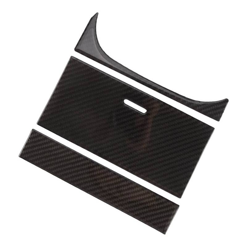 Black Carbon Fiber Style Center Console Storage Box Panel Trim Cover Fit For Jaguar F-Type 2013-2022 Left Hand Drive