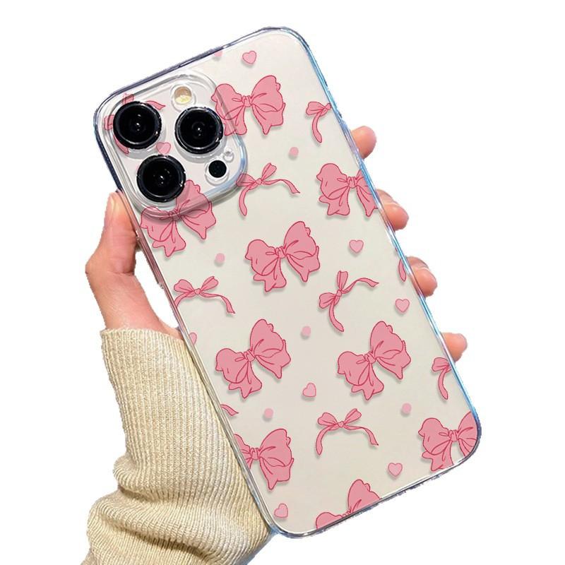 Sweet pink bow fits iPhone 11/12/13/14 Pro Max cases