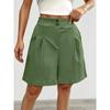 New Summer Loose Pants Wide-Leg Shorts Casual Women High-Waisted Knee - Length Shorts