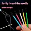 5Pcs Colorful Plastic Needle Threader – Cylindrical Threading Tool for Sewing, Bead Weaving, Convenient DIY Sewing Accessories