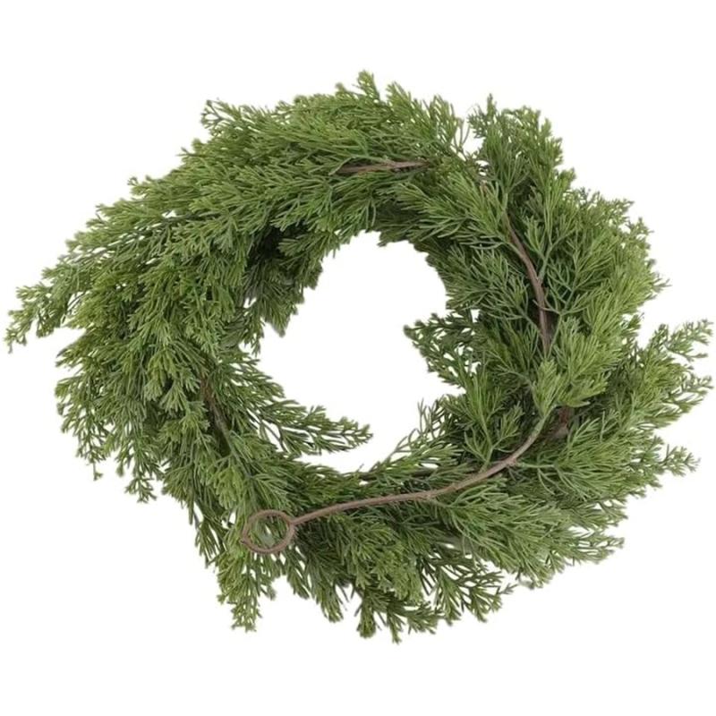 

Artificial Plant Greenery Foliage Vine Christmas Tree Wedding Garden Courtyard Fence Ornaments Arch Home Room Door Hanging Decor 1pc светло-зеленый