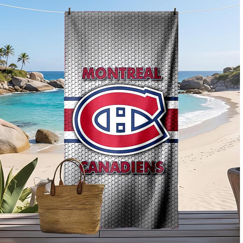 Montreal Canadiens Print Strandtuch Weich Tragbar Schnell?Trockenes Handtuch für Pool Sommerurlaub Outdoor Sport