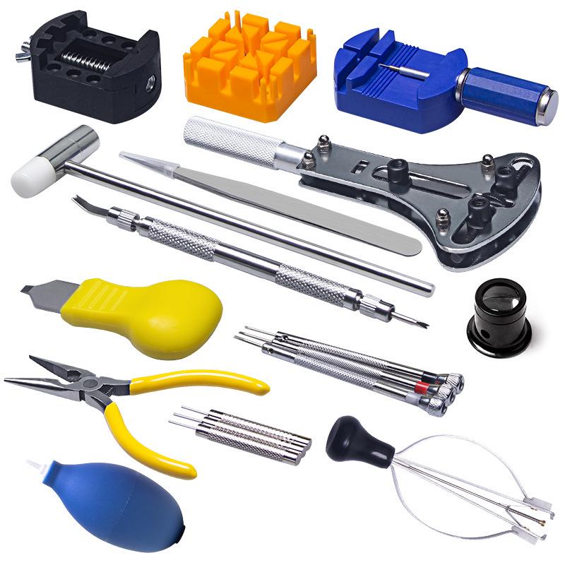 37-Piece Watch Repair Toolkit: Band Link Remover, Back Case Opener, Disassembly & Battery Replacement Tools
